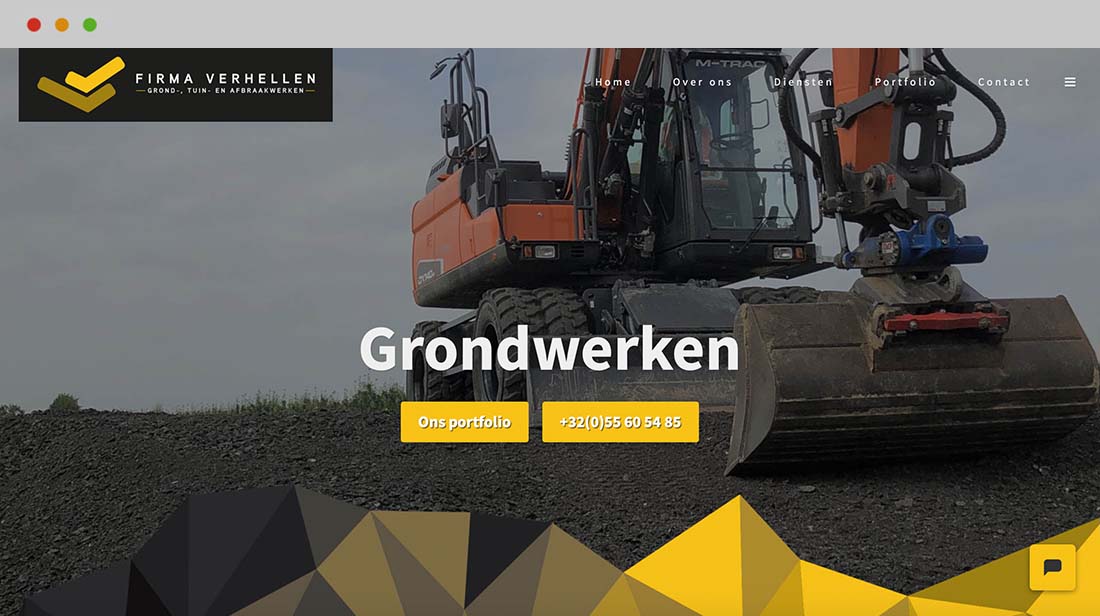 logo ontwerp voor Firma Verhellen grondwerken te Ronse