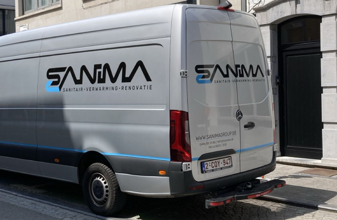 Logo ontwerp voor Sanima sanitair te Meulebeke
