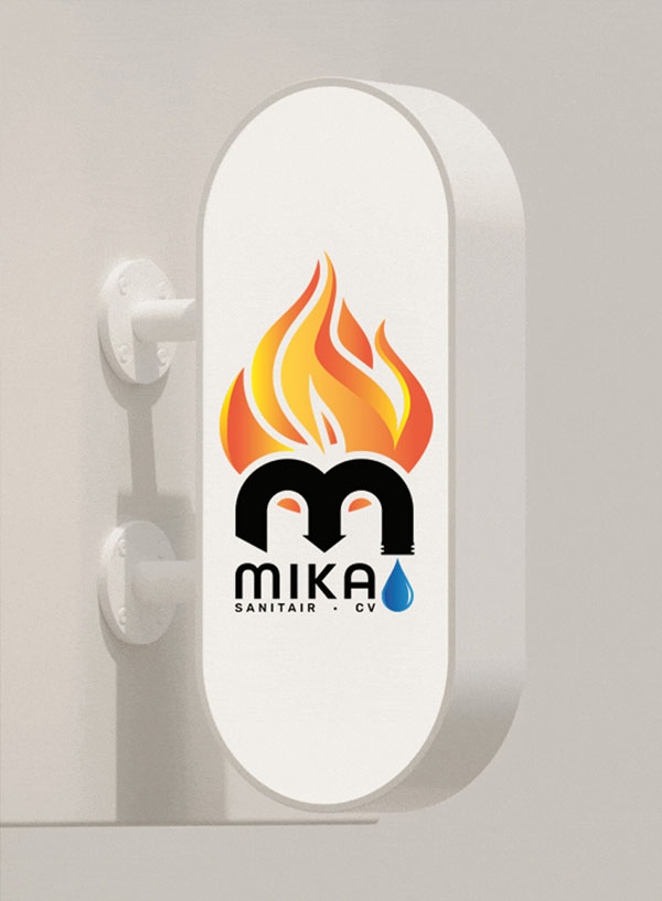 logo ontwerpen voor Mika sanitair te Anzegem