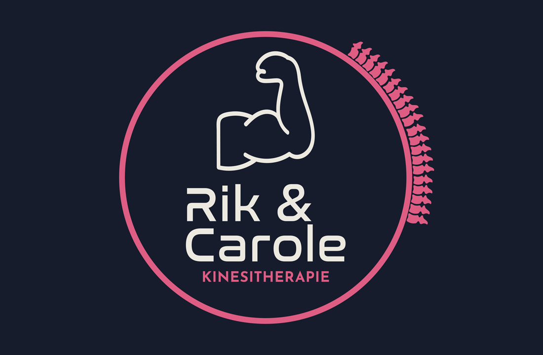 logo ontwerp voor kinesist Rik en Carole Vermeulen-Harteel te Koksijde
